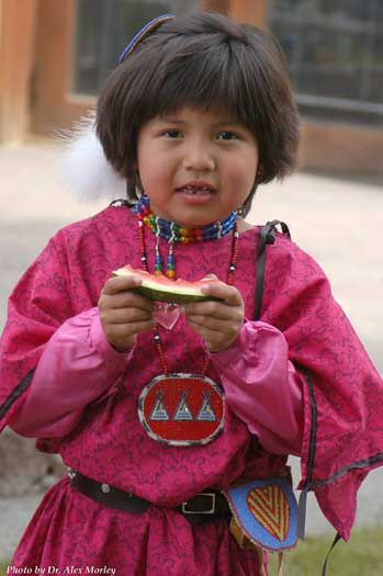 Warm Springs Indian Reservation Girl at the  Indian Museum Pow Wow