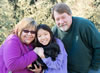 Suzanne, Morgan, and Jim from Portland, OR visiting their Matlock x Garmin black female puppy. January 19, 2013.
